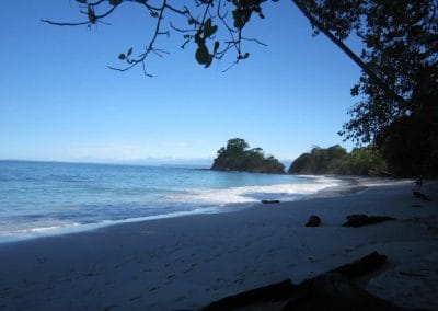 A beach next to a body of water