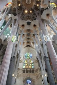A clock on the side of Sagrada Família