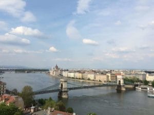 Budapest mit der Brücke über die Donau