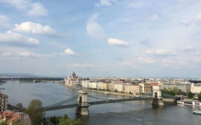 Budapest mit der Brücke über die Donau
