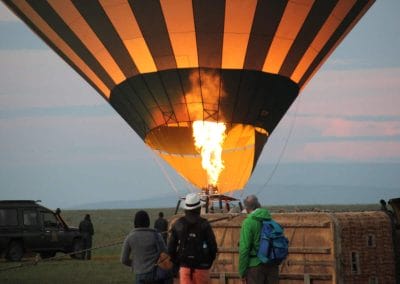 Vorbereitung des Ballons