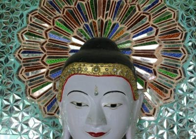 Yeshe Tsogyal sitting on a mask