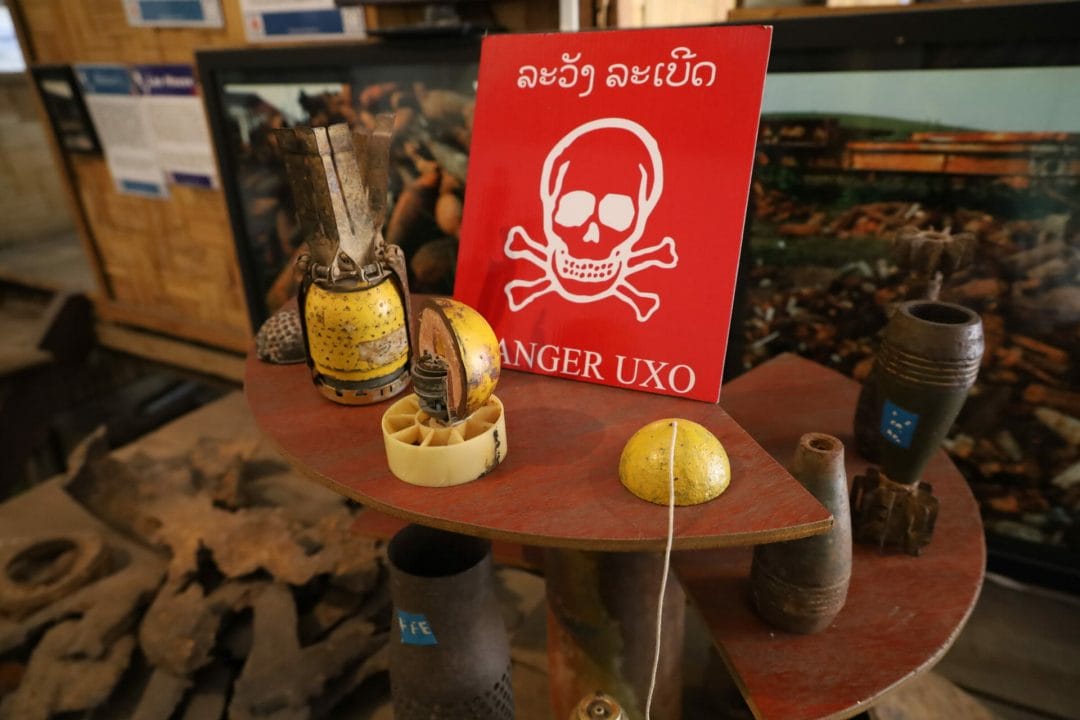 Unexploded Ordnance - UXO - COPE - Laos Vientiane Unexploded Ordnance - UXO