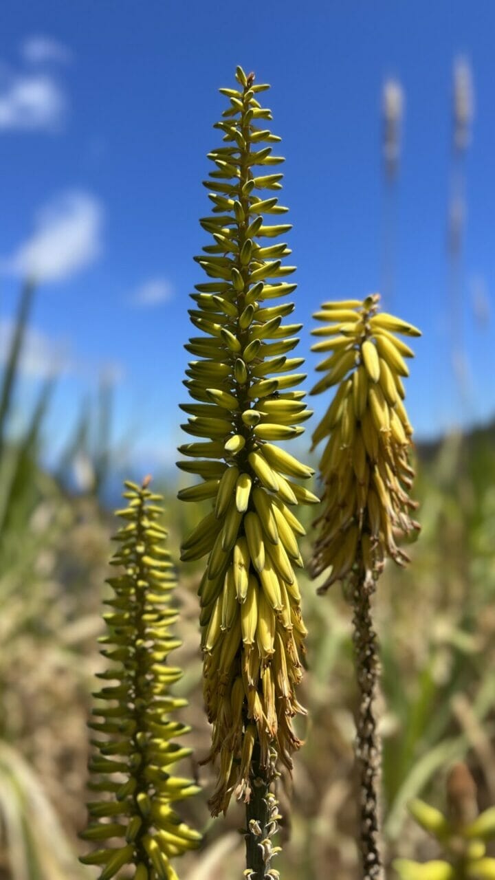 Bananenstaude vor blauem Himmel